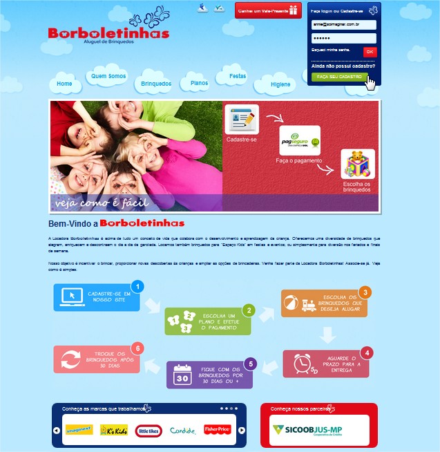 Borboletinhas - Aluguel de Brinquedos em BH - Mozilla Firefox