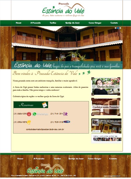 Pousada Estancia do Vale - Serra do Cipó  MG - Pousada com ambiente familiar, conforto e tranquilidade. Prezamos pelo bom atendime